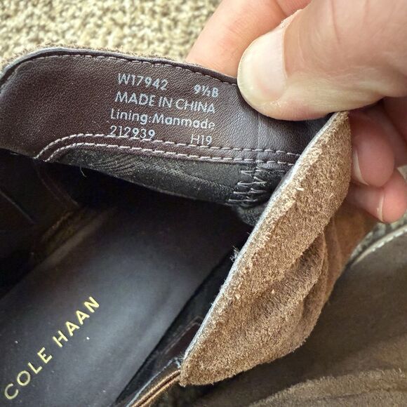 Womens Cole Haan Alayna Slouch Brown Suede Ankle Boots Booties Size 9.5 B GUC - Picture 8 of 11